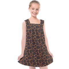 Animal Skin - Panther Or Giraffe - Africa And Savanna Kids  Cross Back Dress by DinzDas