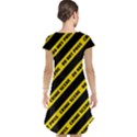 Warning Colors Yellow And Black - Police No Entrance 2 Cap Sleeve Nightdress View2