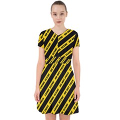 Warning Colors Yellow And Black - Police No Entrance 2 Adorable In Chiffon Dress by DinzDas