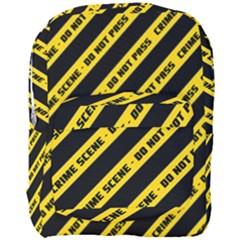 Warning Colors Yellow And Black - Police No Entrance 2 Full Print Backpack by DinzDas