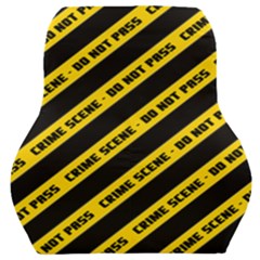 Warning Colors Yellow And Black - Police No Entrance 2 Car Seat Back Cushion  by DinzDas