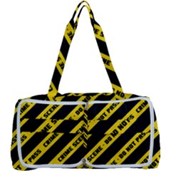 Warning Colors Yellow And Black - Police No Entrance 2 Multi Function Bag by DinzDas