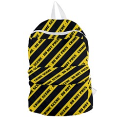 Warning Colors Yellow And Black - Police No Entrance 2 Foldable Lightweight Backpack by DinzDas