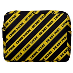 Warning Colors Yellow And Black - Police No Entrance 2 Make Up Pouch (large) by DinzDas