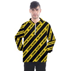 Warning Colors Yellow And Black - Police No Entrance 2 Men s Half Zip Pullover by DinzDas