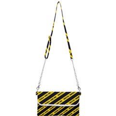 Warning Colors Yellow And Black - Police No Entrance 2 Mini Crossbody Handbag by DinzDas