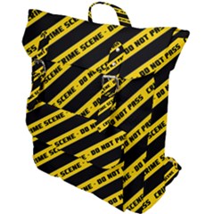 Warning Colors Yellow And Black - Police No Entrance 2 Buckle Up Backpack by DinzDas