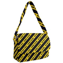 Warning Colors Yellow And Black - Police No Entrance 2 Courier Bag by DinzDas