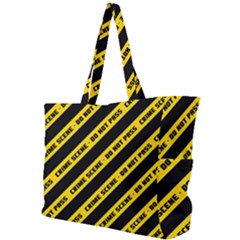 Warning Colors Yellow And Black - Police No Entrance 2 Simple Shoulder Bag by DinzDas