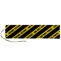 Warning Colors Yellow And Black - Police No Entrance 2 Roll Up Canvas Pencil Holder (l) by DinzDas