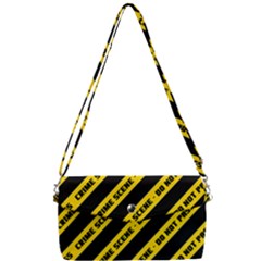 Warning Colors Yellow And Black - Police No Entrance 2 Removable Strap Clutch Bag by DinzDas