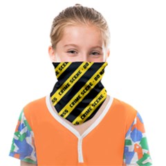 Warning Colors Yellow And Black - Police No Entrance 2 Face Covering Bandana (kids) by DinzDas