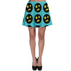 005 - Ugly Smiley With Horror Face - Scary Smiley Skater Skirt by DinzDas