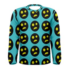 005 - Ugly Smiley With Horror Face - Scary Smiley Men s Long Sleeve Tee by DinzDas