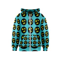 005 - Ugly Smiley With Horror Face - Scary Smiley Kids  Zipper Hoodie by DinzDas