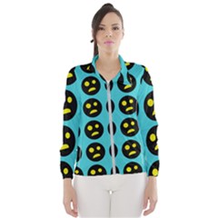 005 - Ugly Smiley With Horror Face - Scary Smiley Women s Windbreaker by DinzDas