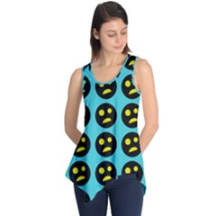 005 - Ugly Smiley With Horror Face - Scary Smiley Sleeveless Tunic by DinzDas