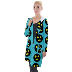 005 - Ugly Smiley With Horror Face - Scary Smiley Hooded Pocket Cardigan by DinzDas