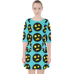 005 - Ugly Smiley With Horror Face - Scary Smiley Pocket Dress by DinzDas