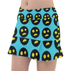 005 - Ugly Smiley With Horror Face - Scary Smiley Tennis Skorts by DinzDas