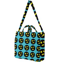 005 - Ugly Smiley With Horror Face - Scary Smiley Square Shoulder Tote Bag by DinzDas