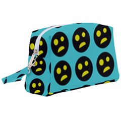 005 - Ugly Smiley With Horror Face - Scary Smiley Wristlet Pouch Bag (large) by DinzDas