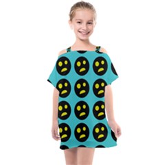 005 - Ugly Smiley With Horror Face - Scary Smiley Kids  One Piece Chiffon Dress by DinzDas