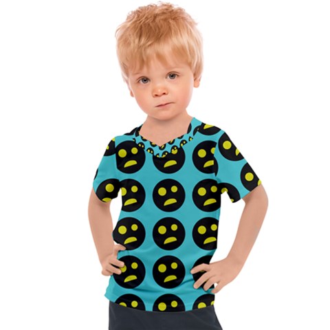 005 - Ugly Smiley With Horror Face - Scary Smiley Kids  Sports Tee by DinzDas