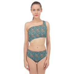006 - Funky Oldschool 70s Wallpaper - Exploding Circles Spliced Up Two Piece Swimsuit by DinzDas