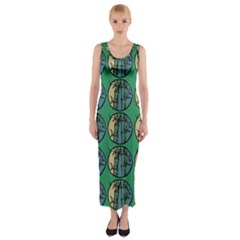 Bamboo Trees - The Asian Forest - Woods Of Asia Fitted Maxi Dress by DinzDas