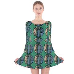 Bamboo Trees - The Asian Forest - Woods Of Asia Long Sleeve Velvet Skater Dress by DinzDas