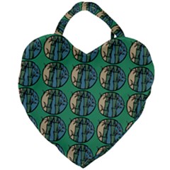 Bamboo Trees - The Asian Forest - Woods Of Asia Giant Heart Shaped Tote by DinzDas