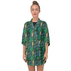 Bamboo Trees - The Asian Forest - Woods Of Asia Half Sleeve Chiffon Kimono by DinzDas