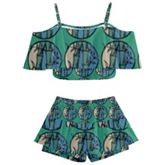 Bamboo Trees - The Asian Forest - Woods Of Asia Kids  Off Shoulder Skirt Bikini