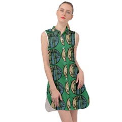 Bamboo Trees - The Asian Forest - Woods Of Asia Sleeveless Shirt Dress by DinzDas