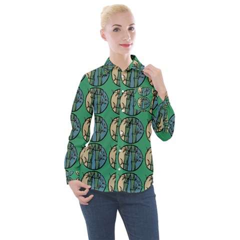 Bamboo Trees - The Asian Forest - Woods Of Asia Women s Long Sleeve Pocket Shirt by DinzDas