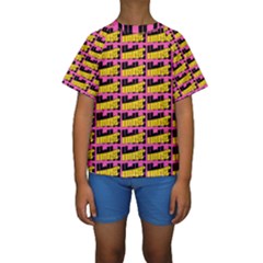 Haha - Nelson Pointing Finger At People - Funny Laugh Kids  Short Sleeve Swimwear by DinzDas