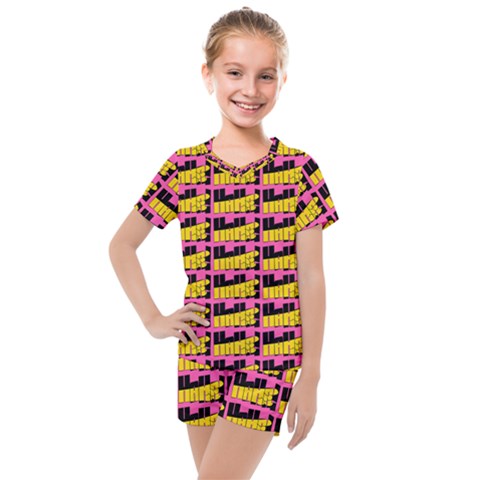 Haha - Nelson Pointing Finger At People - Funny Laugh Kids  Mesh Tee And Shorts Set by DinzDas