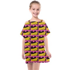 Haha - Nelson Pointing Finger At People - Funny Laugh Kids  One Piece Chiffon Dress by DinzDas