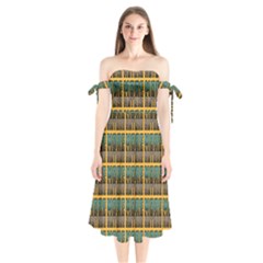 More Nature - Nature Is Important For Humans - Save Nature Shoulder Tie Bardot Midi Dress