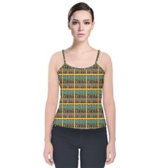 More Nature - Nature Is Important For Humans - Save Nature Velvet Spaghetti Strap Top by DinzDas