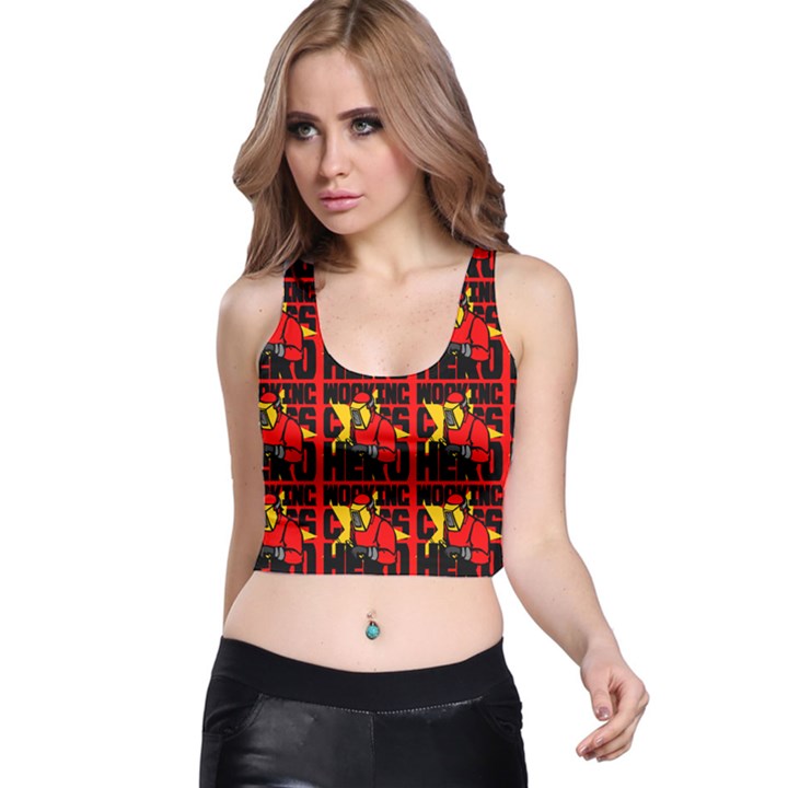 Working Class Hero - Welders And Other Handymen Are True Heroes - Work Racer Back Crop Top