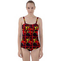 Working Class Hero - Welders And Other Handymen Are True Heroes - Work Twist Front Tankini Set by DinzDas