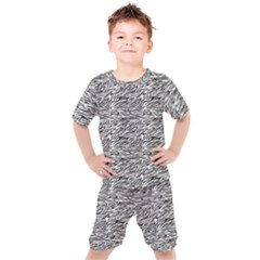 Zebra Pattern - Zebras And Horses - African Animals Kids  Tee And Shorts Set by DinzDas