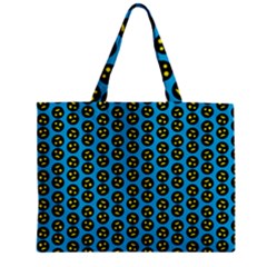 0059 Comic Head Bothered Smiley Pattern Zipper Mini Tote Bag by DinzDas