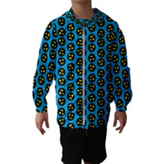 0059 Comic Head Bothered Smiley Pattern Kids  Hooded Windbreaker by DinzDas