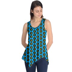 0059 Comic Head Bothered Smiley Pattern Sleeveless Tunic by DinzDas