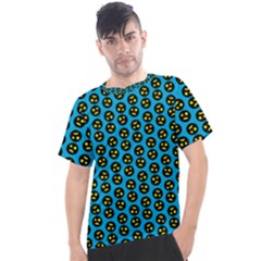 0059 Comic Head Bothered Smiley Pattern Men s Sport Top by DinzDas