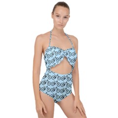 Mountain Bike - Mtb - Hardtail And Dirt Jump Scallop Top Cut Out Swimsuit by DinzDas