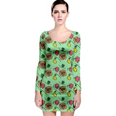 Lady Bug Fart - Nature And Insects Long Sleeve Bodycon Dress by DinzDas